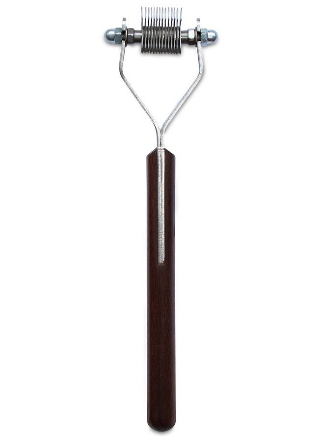 Mars Coat King Mini Dematting Undercoat Grooming Rake Stripper Tool and Detailing Body Work for Dogs and Cats, Stainless Steel with Wooden Handle, Made in Germany, 14-Blade Extra Fine - Image 1