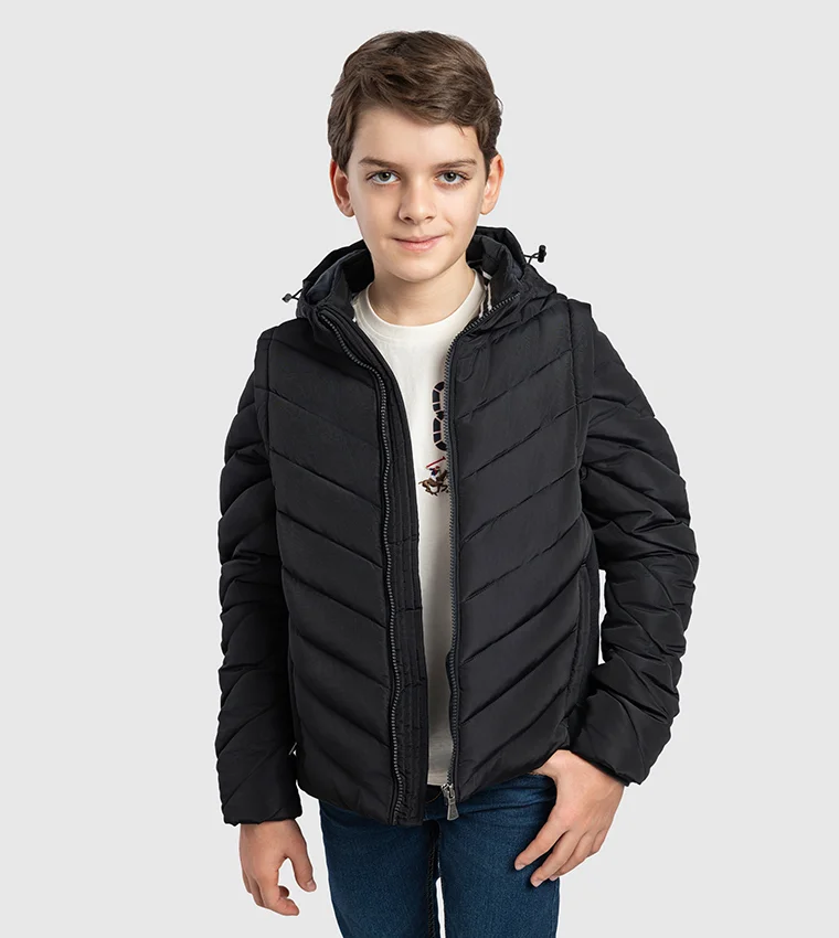 بيفرلي هيلز بولو كلوب سترة مبطنة بغطاء رأس