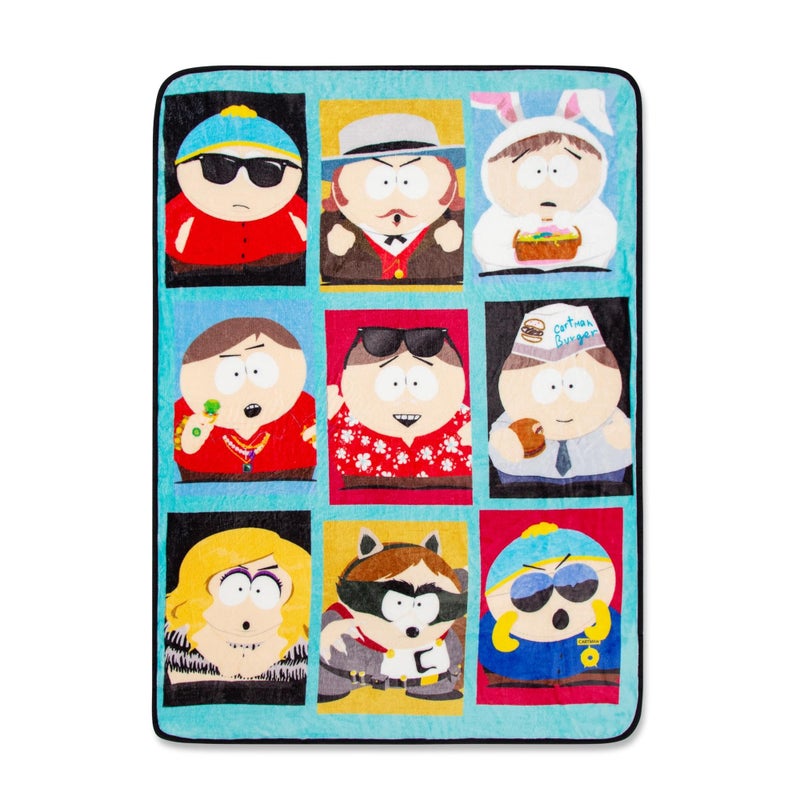 Silver Buffalo South Park Eric Cartman Raschel Throw Blanket  Soft Polyester Cover for Sofa Bed  45 x 60 Inches