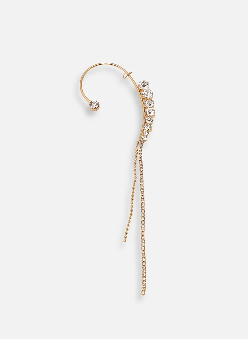 سوهي مطلية بالذهب مصمم الحفلات حجر الأذن الكفة