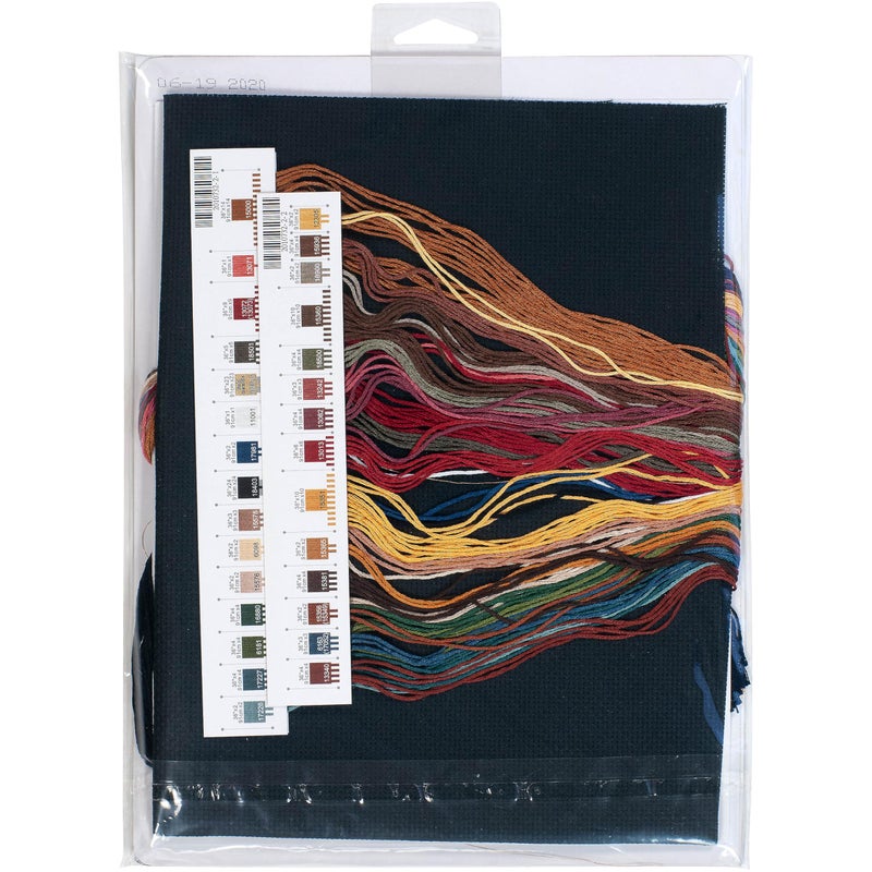 Dimensions 'Frederick the Literate' Snoozing Cat Counted Cross Stitch Kit, 14 Count Black Aida, 12" x 11" - Image 2