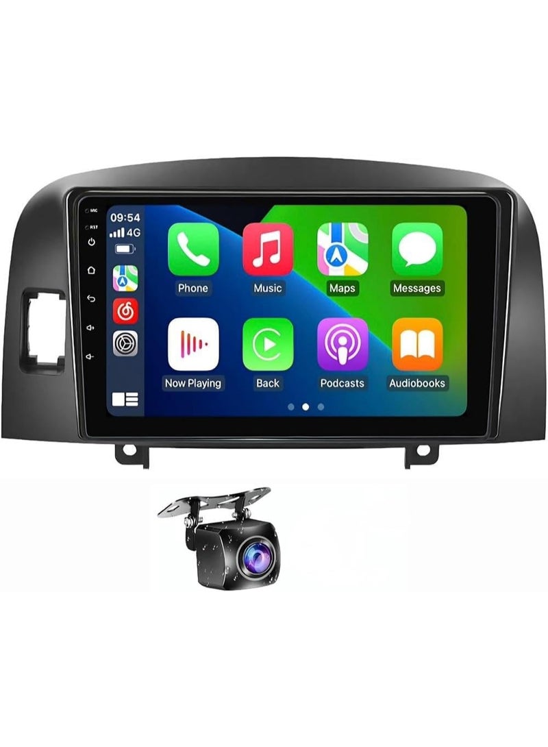 SHEZA STAR Android Car Stereo for Hyunda Sonata NF 2004-2008 2GB RAM 32GB ROM Support Carplay, M-Link Wi-Fi BT, Radio GPS, 9 Inch IPS Touch Screen with AHD Camera Included - Image 1