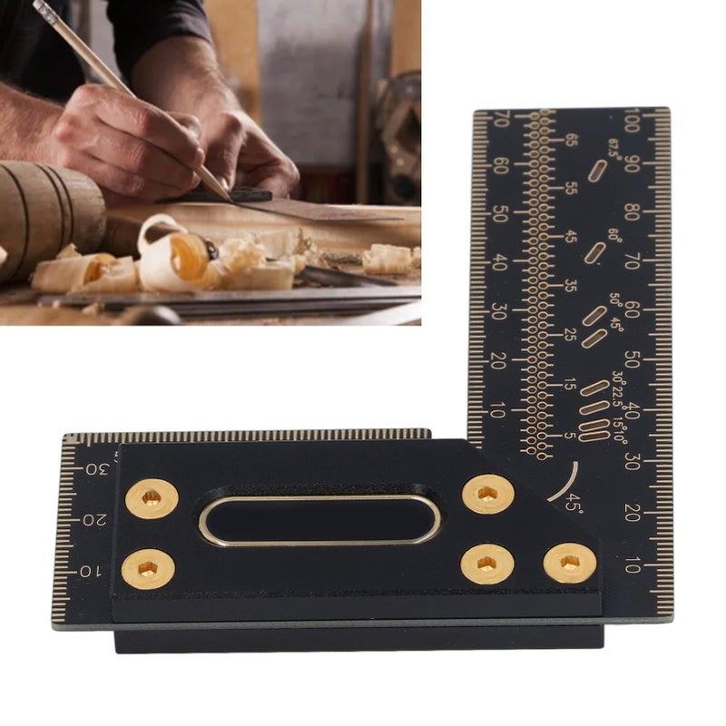 Aluminum Alloy Woodworking Scriber L Shape Square Ruler 100mm Carpenter Marking Gauge - Image 3