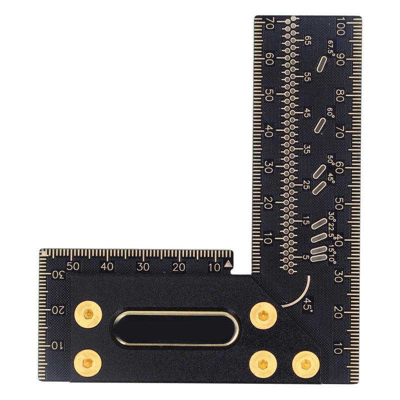 Aluminum Alloy Woodworking Scriber L Shape Square Ruler 100mm Carpenter Marking Gauge - Image 2