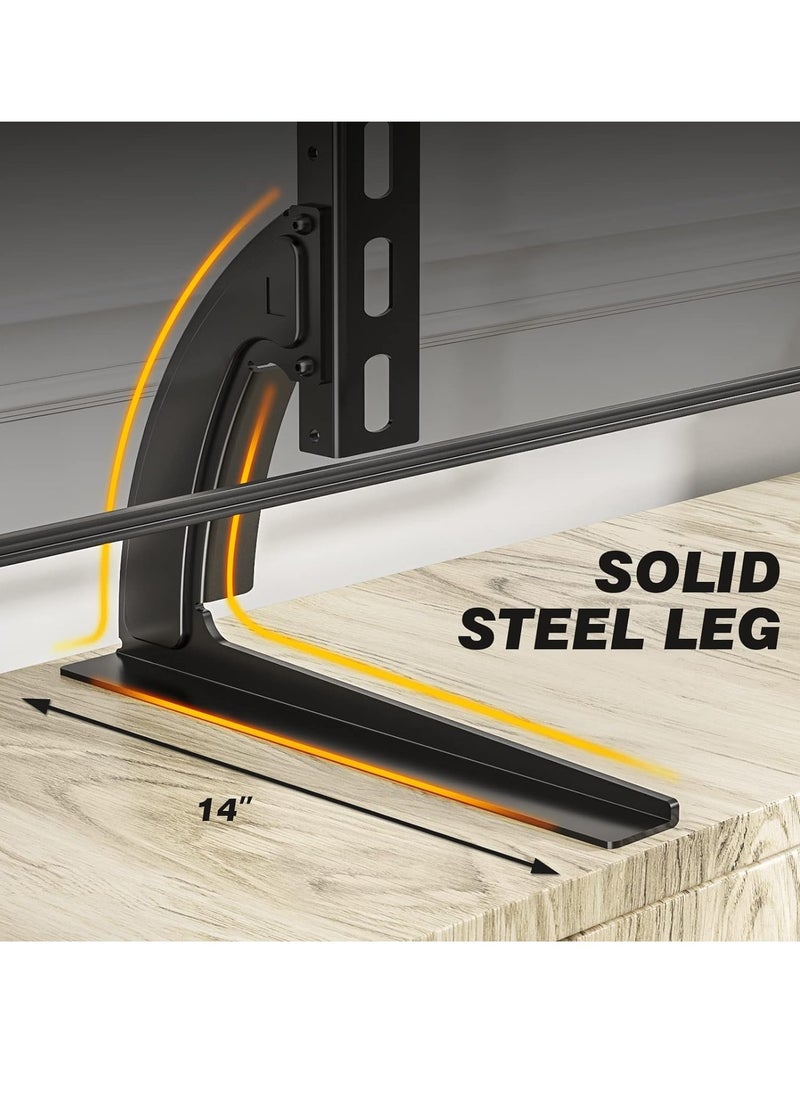 TIGER Universal TV Stand Mount – Tabletop Stand for 22 to 65 inch Plasma, LCD, LED Flat Screen TVs, Holds up to 88lbs, Max VESA 800x500mm, Height Adjustable TV Base  - Image 5