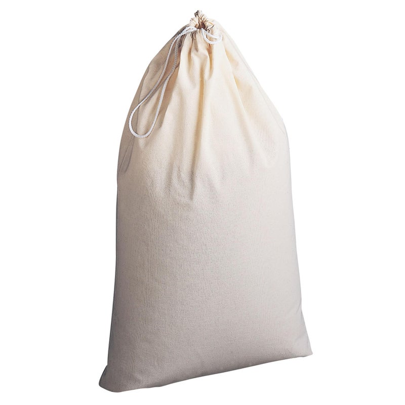 Household Essentials 120 Extra Large Natural Cotton Laundry Bag  Beige