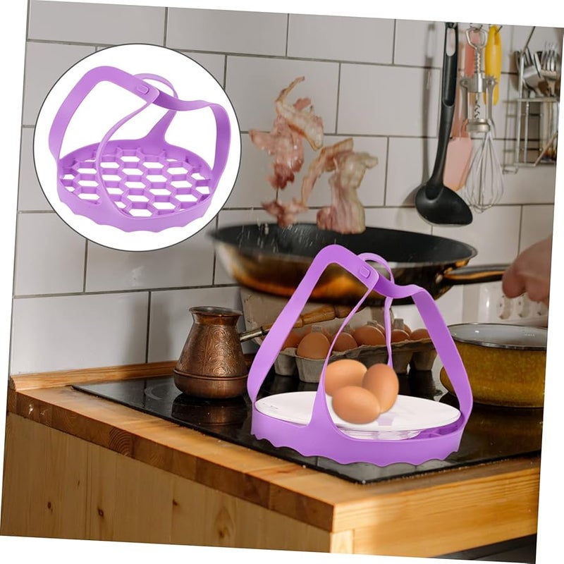 حامل ثلاثي القوائم السيليكون القابل للطي وسلة مصفاة للمطبخ للبيض والسلطانية - Image 4