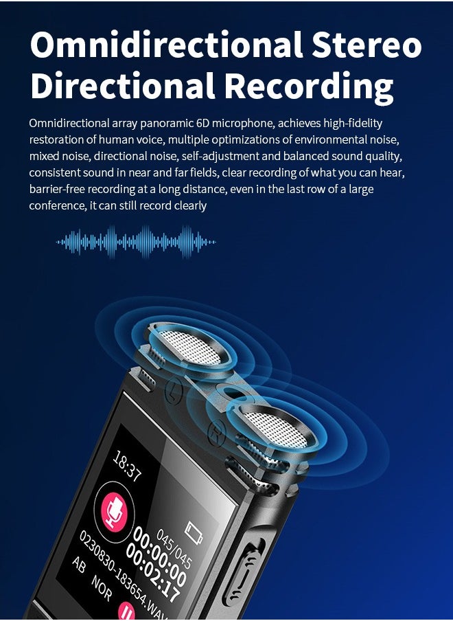 Generic Voice recorder mic with Playback Function,32GB Digital Voice Recorder Audio Recording Device,Voice Activated Recorder with Noise Reduction Functionn,A-B Repeat,Mp3 Player for Lectures Meeting/Classe  - Image 5