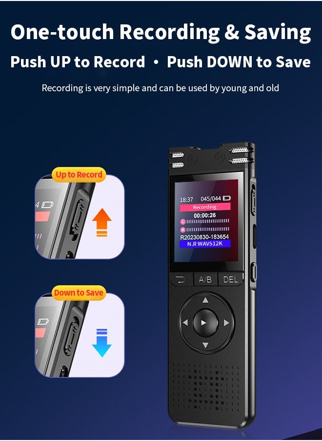 Generic Voice recorder mic with Playback Function,32GB Digital Voice Recorder Audio Recording Device,Voice Activated Recorder with Noise Reduction Functionn,A-B Repeat,Mp3 Player for Lectures Meeting/Classe  - Image 3