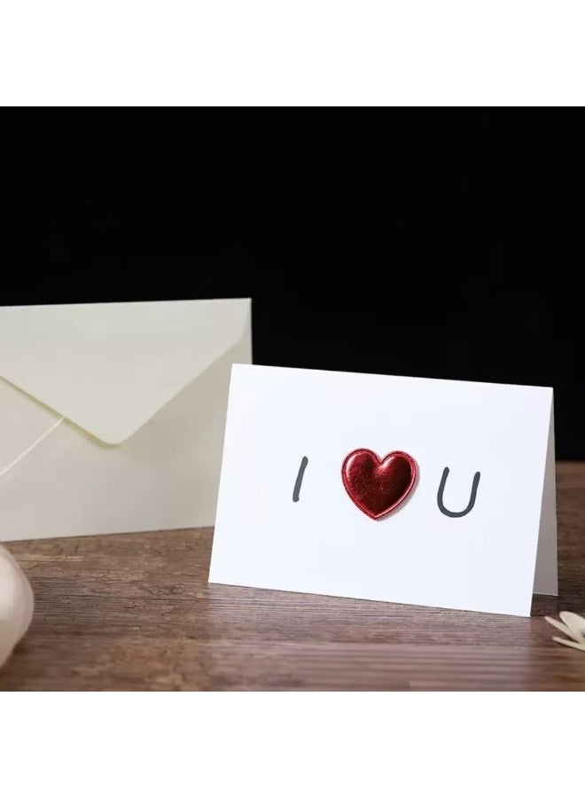 مجموعة من 4 بطاقات معايدة لعيد الحب يمكنك صنعها بنفسك مع أظرف - بطاقات حب بتصميم قلب للذكرى السنوية، وحفلات الزفاف، والهدايا الرومانسية - Image 4