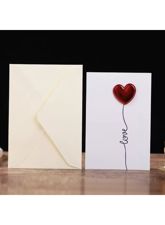 مجموعة من 4 بطاقات معايدة لعيد الحب يمكنك صنعها بنفسك مع أظرف - بطاقات حب بتصميم قلب للذكرى السنوية، وحفلات الزفاف، والهدايا الرومانسية - Image 5