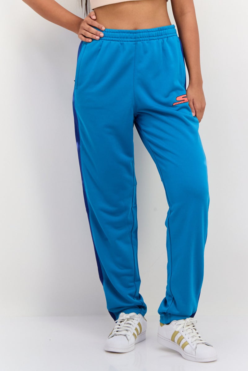 SKECHERS Women Sportswear Fit Training Track Pants, Blue Green - Image 1