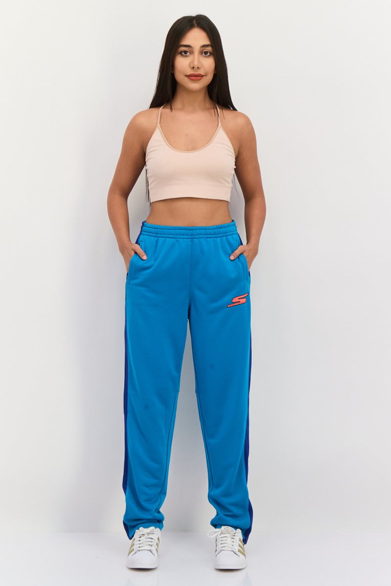 SKECHERS Women Sportswear Fit Training Track Pants, Blue Green - Image 4