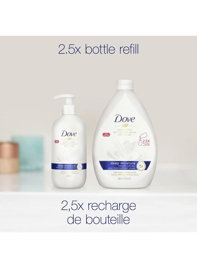 Dove Advanced Care Hand Wash Deep Moisture Pack of 3 for Soft, Smooth Skin More Moisturizers Than The Leading Ordinary Hand Soap, 34 oz - Image 5