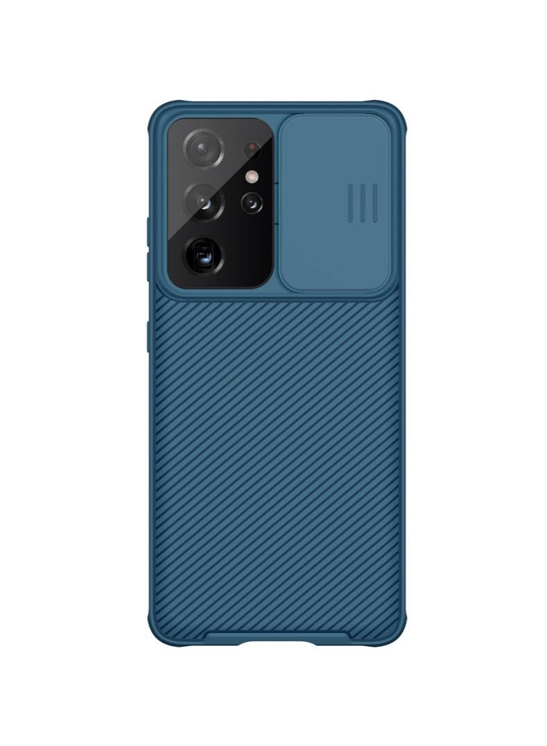 Nillkin Shockproof Protective Phone case for Samsung S21 Ultra with Slide Camera Cover Blue  - Image 1