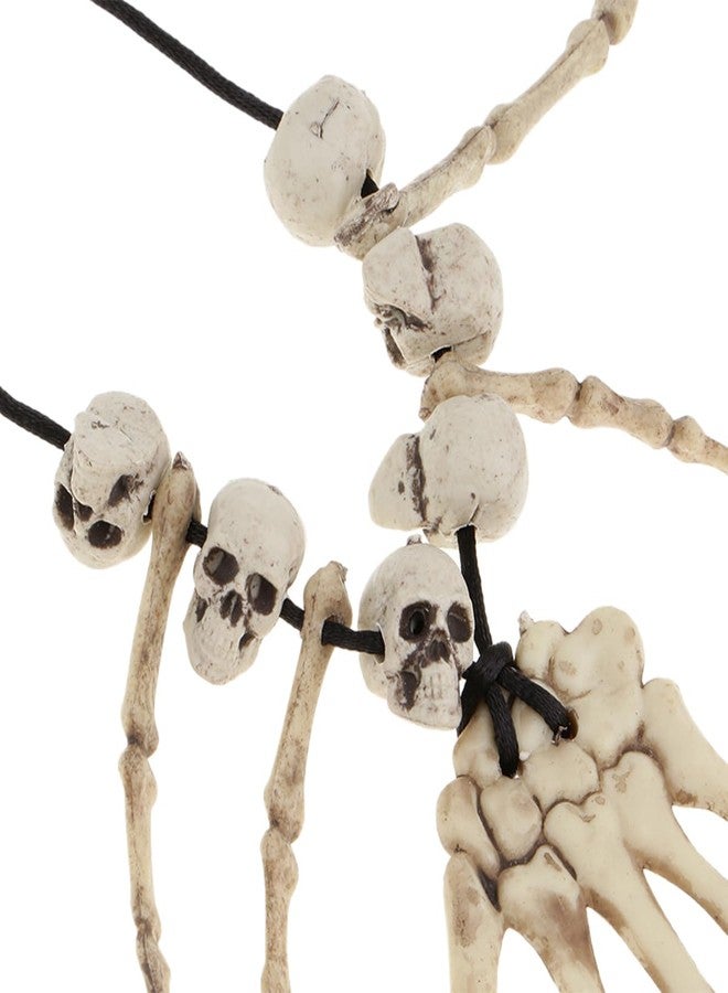 Oarkive Bone Necklace Halloween Costume Accessory - Skeleton Skull Necklace for Voodoo, Witch Doctor, Caveman Cosplay & Party Dress Up - Image 3
