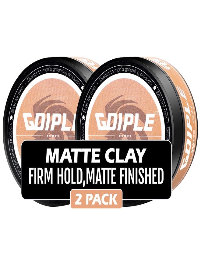 Goiple Hair Styling Clay for Men Firm Hold - Matte Finish Hair Clay Hair Paste Water Based Matte Texture Pomade Mens Hair Products - Hair Paste Clay Pomade Ideal for All Men's Hair Types 3.5oz (2PCS) - Image 1