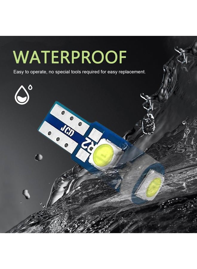 winterrock 20PCS 74 Led Bulb Dash Lights Super Bright, T5 37 74 Wedge LED Bulb with PC74 PC37 Twist Lock Socket, Auto Instrument Cluster Bulbs, Replacement Instrument Panel Gauge Light Kits (White) - Image 4