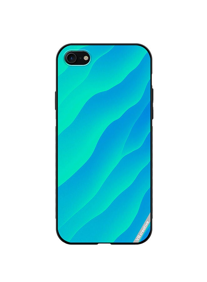 VR CREATIVE Protective Case Cover For Apple iPhone SE (2022) Blue Abstract2 Design Multicolour - Image 1