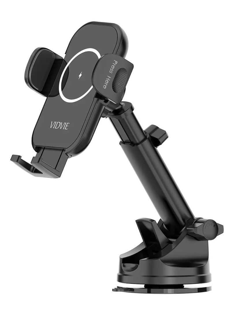Vidvie High Quality 15W Wireless Charging Car Dashboard Suction Mount Mobile Phone Holder With Wireless Charger - Image 1