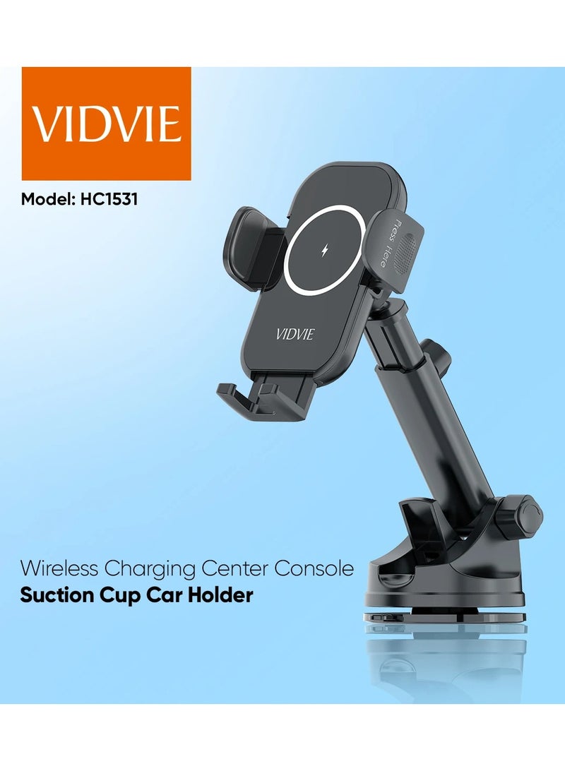 Vidvie High Quality 15W Wireless Charging Car Dashboard Suction Mount Mobile Phone Holder With Wireless Charger - Image 3