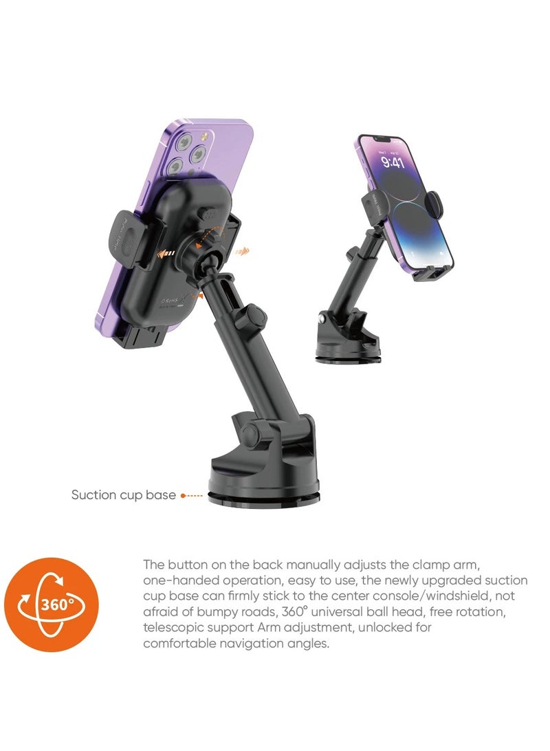 Vidvie High Quality 15W Wireless Charging Car Dashboard Suction Mount Mobile Phone Holder With Wireless Charger - Image 5