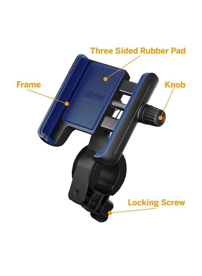 Segway-Ninebot حامل هاتف Segway Ninebot، قابل للتعديل لدراجة كهربائية eMoped، حامل مقود الدراجة، يناسب جميع هواتف iPhone، 12، 11، X، iPhone 8، Samsung Galaxy، يحمل أي هاتف بحجم 4-6.5 بوصة، أسود - Image 2