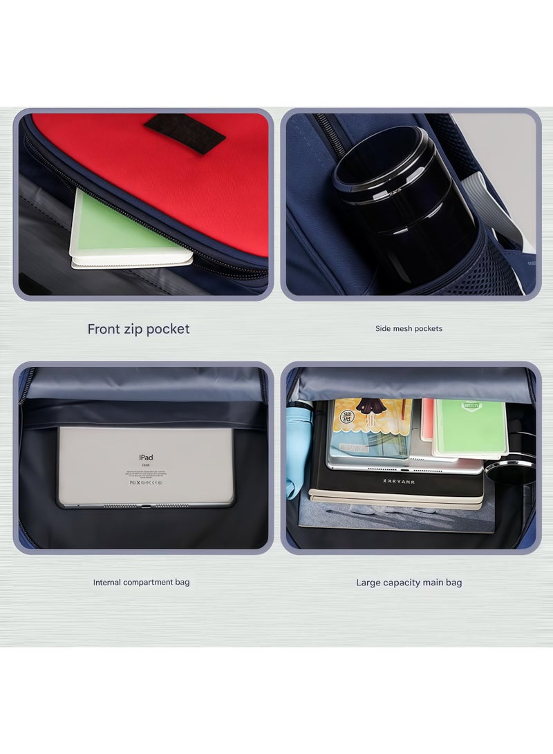 Skycare Lightweight Primary School Backpack with Front Zip Pocket, Mesh Side Pockets, for Grades 3-6 - Image 2