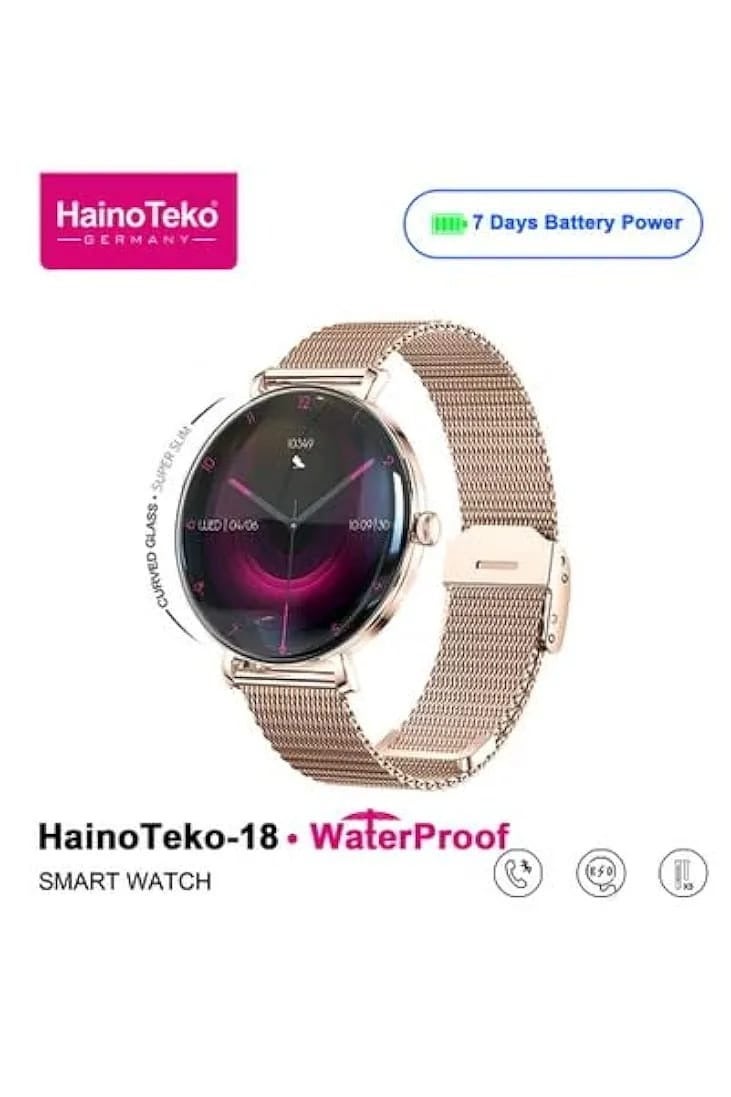 HainoTeko Experience Modern Elegance and Advanced Technology with the Haino Teko-18 Smartwatch Featuring a Sleek AMOLED Display and Versatile Strap Options - Image 3