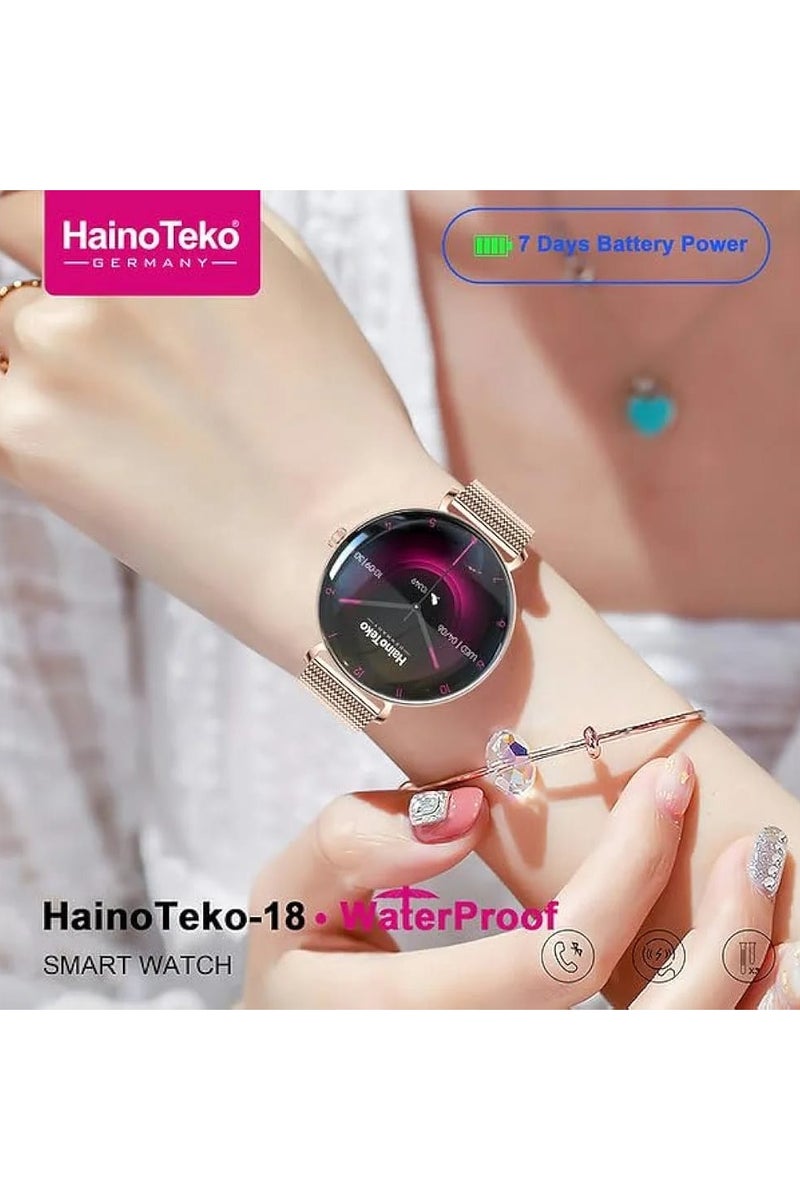 HainoTeko Experience Modern Elegance and Advanced Technology with the Haino Teko-18 Smartwatch Featuring a Sleek AMOLED Display and Versatile Strap Options - Image 4