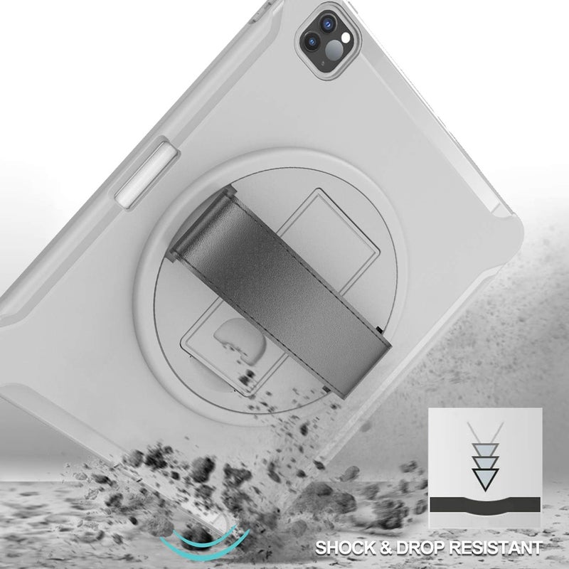 Procases Rugged Case For Ipad Pro 12.9 2020 2018 Support Apple Pencil 2 Charging , Heavy Duty Kickstand Protective Cover For Ipad Pro 12.9" 4Th Generation 2020 / 3Rd Gen 2019 -Grey - Image 5