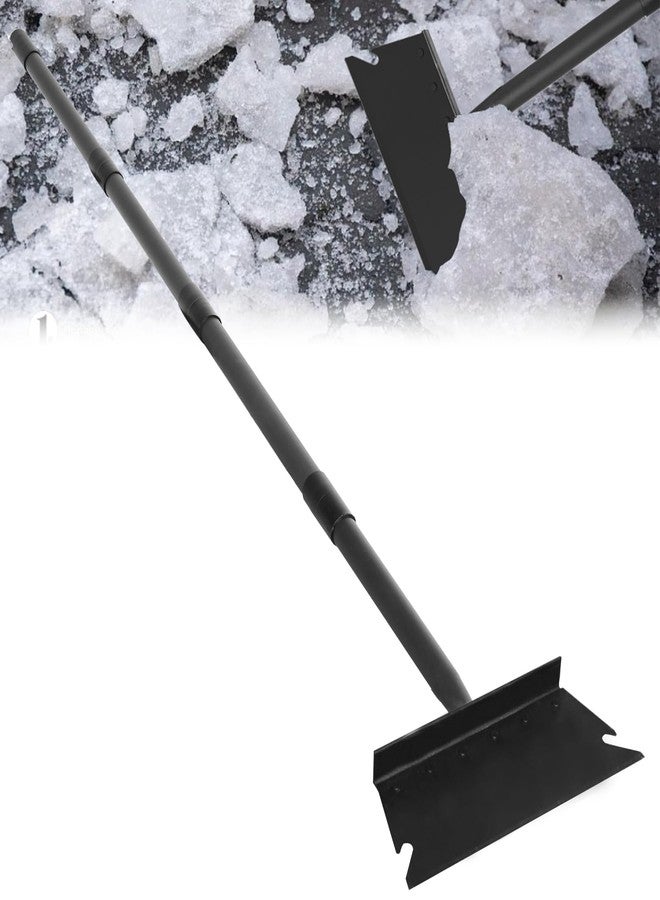 TwinkleTool Garden Shovel, Floor Scraper, Ice Scraper, 59 Inch Adjustable Heavy Duty Snow Scraper Long Handle, Garden Flat Shovel for Lawn Edging Weeding Digging Snow Removal and Ice Scraping - Image 1