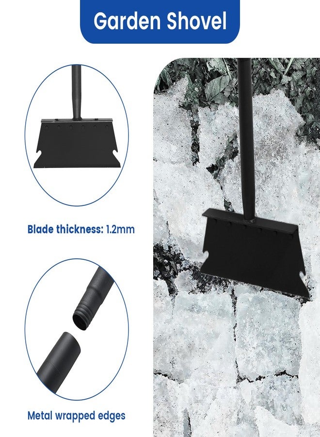 TwinkleTool Garden Shovel, Floor Scraper, Ice Scraper, 59 Inch Adjustable Heavy Duty Snow Scraper Long Handle, Garden Flat Shovel for Lawn Edging Weeding Digging Snow Removal and Ice Scraping - Image 2