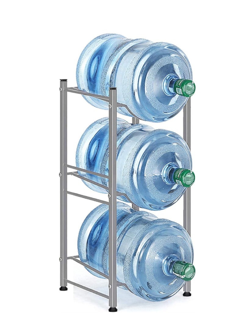 Water Bottle Storage Stand, 3 Tier Water Bottle Holder 5 Gallons Shelf, Heavy Duty Water Bottle Stand Storage for Kitchen Home and Office Easy To Assemble - Image 1