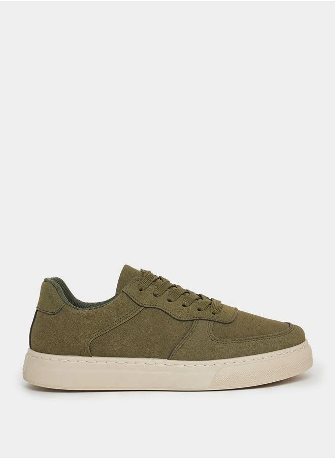 Styli Canvas Look Skateboard Platform Sole Sneakers