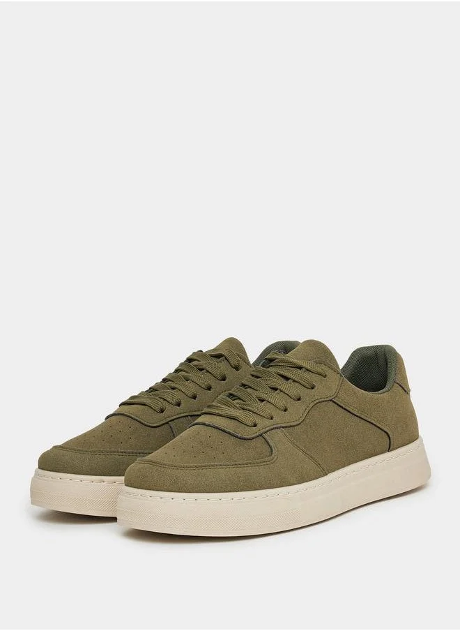 Styli Canvas Look Skateboard Platform Sole Sneakers
