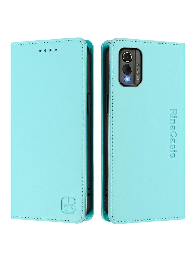 S-TOP Case For Nokia C32 RC01 Dual-Folded Magnetic Suction RFID Leather Phone Case - Image 2