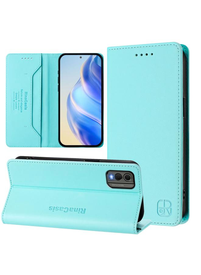 S-TOP Case For Nokia C32 RC01 Dual-Folded Magnetic Suction RFID Leather Phone Case - Image 1