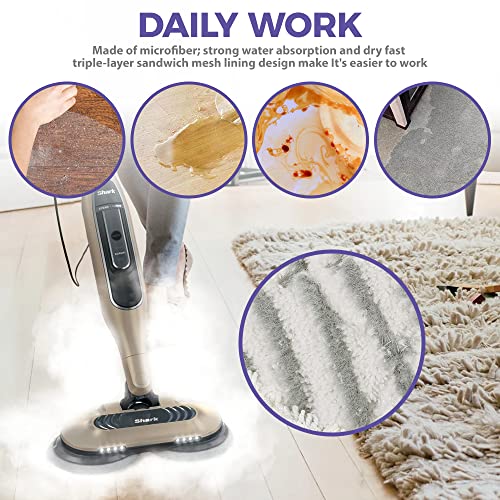 KVLZ Replacement Steam Mop Pads for Shark Steam Mop Pads Compatible with Shark S7000AMZ S7000 S7001 S7001TGT S7000 Series Steam & Scrub All-in-One Hard Floor Steam Mop (10-Pack) - Image 5