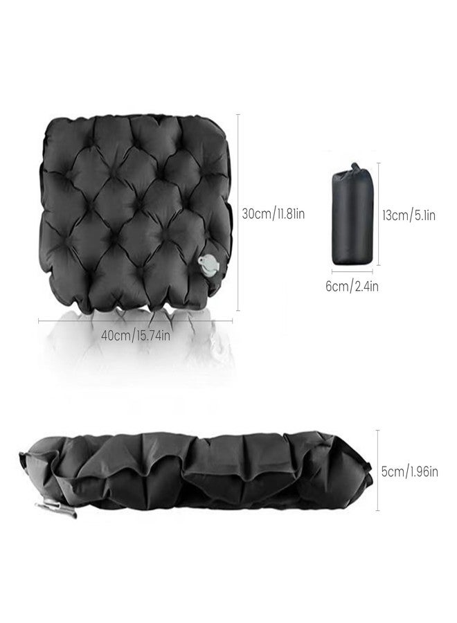 NYEONHRT Inflatable Seat Cushion for Airplane Travel Waterproof Air Pad with Repair Kit and Storage Bag, Portable Office Car Stadium Hiking Seat Pad (15.75"x11.82") Military green-2pack - Image 3