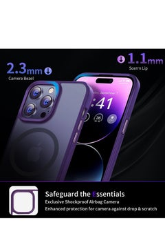 INFOSUN INFOSUN iPhone 14 Pro Max Case Cover Compatible with Magsafe Magnetic Designed Shockproof Case Translucent Matte Protective Cover Back Hard Cases with Magnet for iPhone 14 Pro Max Case  - Image 5