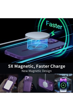 INFOSUN INFOSUN iPhone 14 Pro Max Case Cover Compatible with Magsafe Magnetic Designed Shockproof Case Translucent Matte Protective Cover Back Hard Cases with Magnet for iPhone 14 Pro Max Case  - Image 3