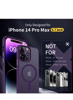 INFOSUN INFOSUN iPhone 14 Pro Max Case Cover Compatible with Magsafe Magnetic Designed Shockproof Case Translucent Matte Protective Cover Back Hard Cases with Magnet for iPhone 14 Pro Max Case  - Image 2