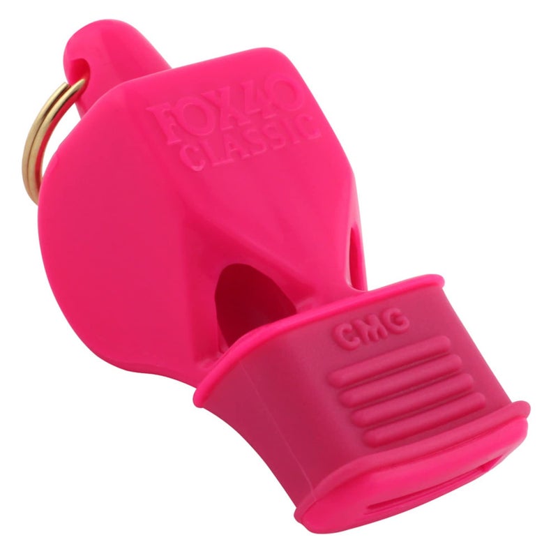 Fox 40 CMG Whistle with Cushioned Mouth Grip Pink