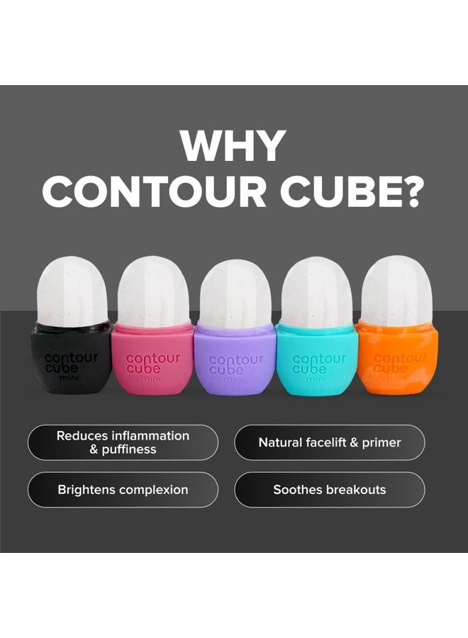 Contour Cube Mini - Revolutionary Ice Roller for Sculpting & De-Puffing - Face Ice Roller & Massager - Ice Mold for Face - Compact Skin Care Tools for Daily Skincare & Travel - Jet Black - Image 2