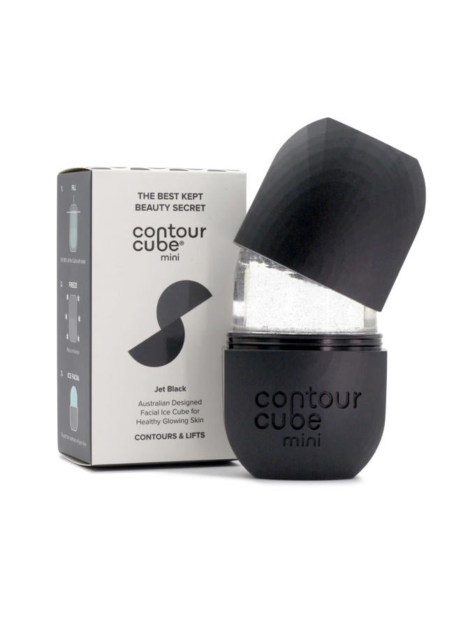 Contour Cube Mini - Revolutionary Ice Roller for Sculpting & De-Puffing - Face Ice Roller & Massager - Ice Mold for Face - Compact Skin Care Tools for Daily Skincare & Travel - Jet Black - Image 1