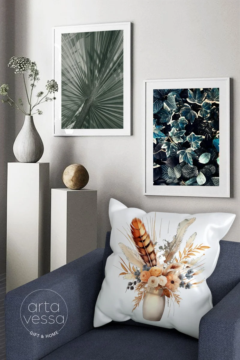 ارتافيسا Double Sided Digital Printed Decorative Faux Leather Throw Pillow Cover