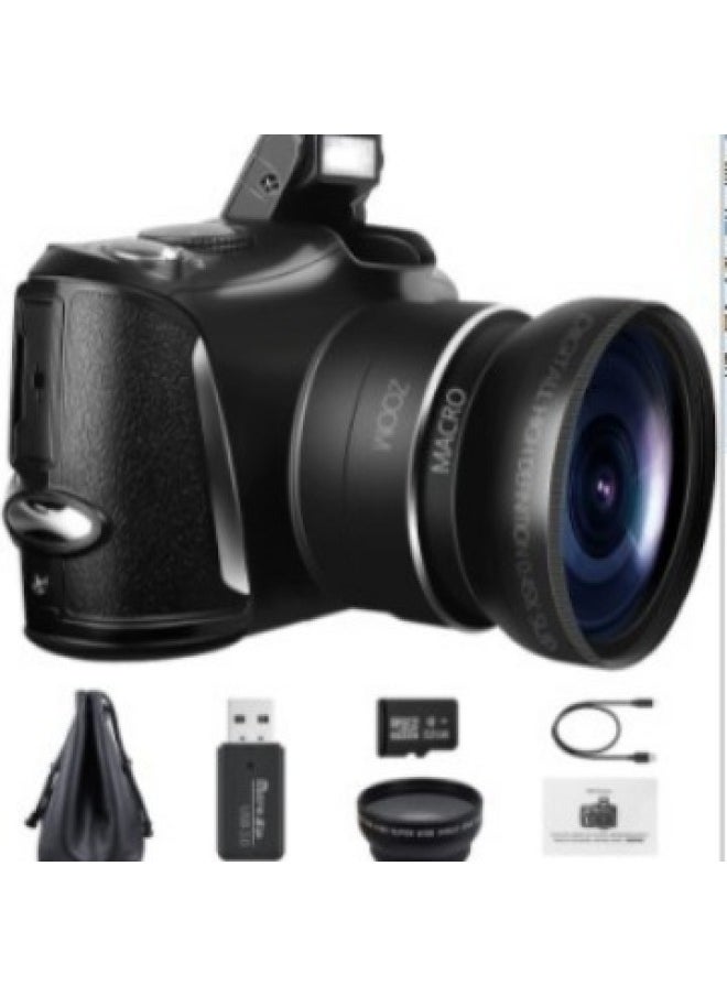 Generic English Product Digital Camera, 4K 48MP Full HD Point And Shooting Camera With 3-inch R6S-Body Color:Black +128G Card +2 Batteries  - Image 2