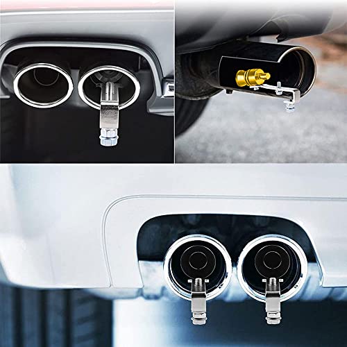 Middrivr 2PCS Car Turbo Whistle, Aluminum Alloy Universal Turbo Whistle, XL Size Aluminum Alloy Universal Turbo Sound Exhaust Muffler Pipe Whistle Car Roar Make (Gold) - Image 5