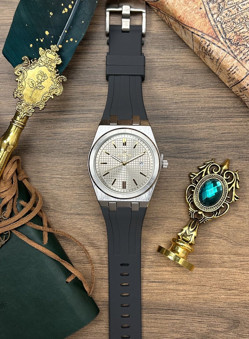 ديفوشي ساعة يد رجالية بتاريخ مطاط ضد الماء من ماركة ديفوشي - Image 2